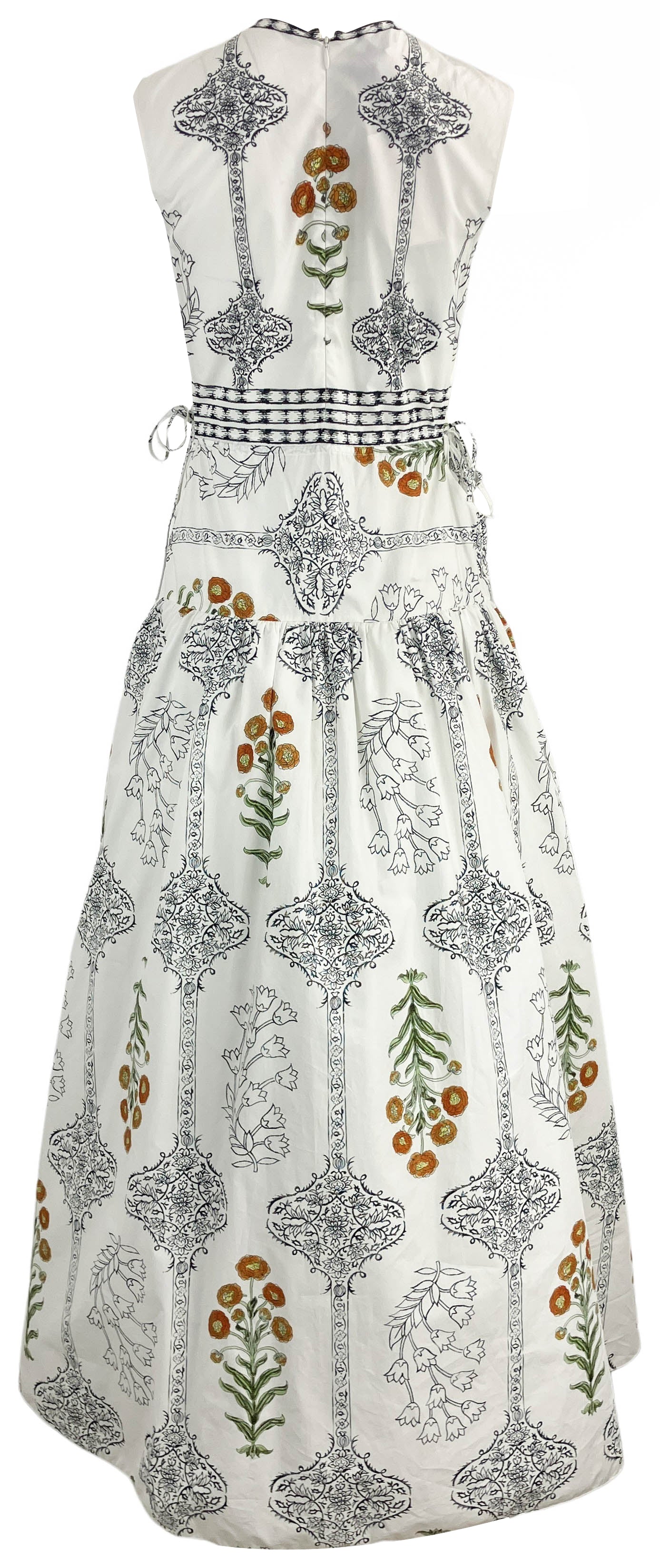 Giambattista Valli Floral Baroque Cut-Out Midi Dress in White - Discounts on Giambattista Valli at UAL