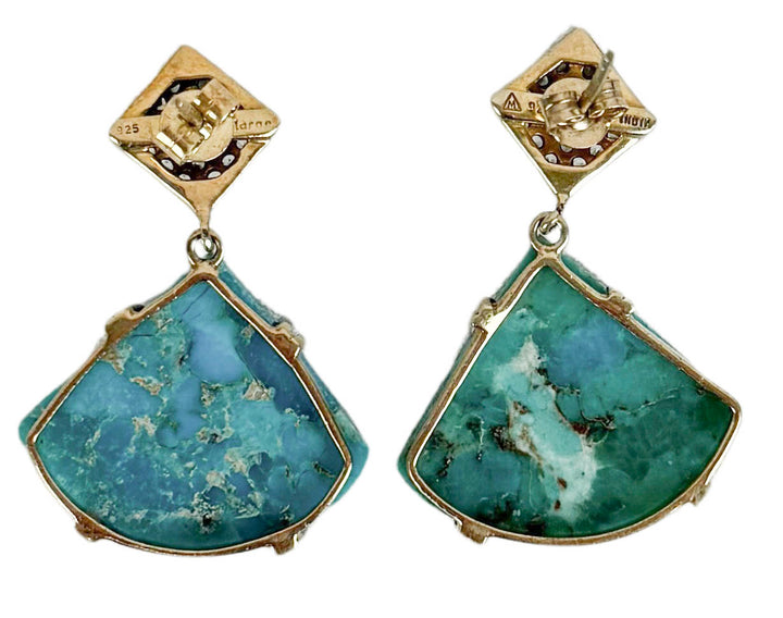 Ela Rae Triangle Post Earrings in Turquoise