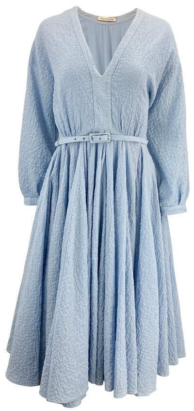 Emilia Wickstead Lilith Dress in Baby Blue - Discounts on Emilia Wickstead at UAL