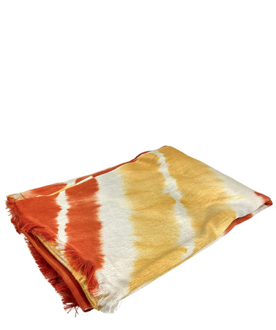 Bajra Tie Dye Scarf in Terracotta/Gold - Discounts on Bajra at UAL