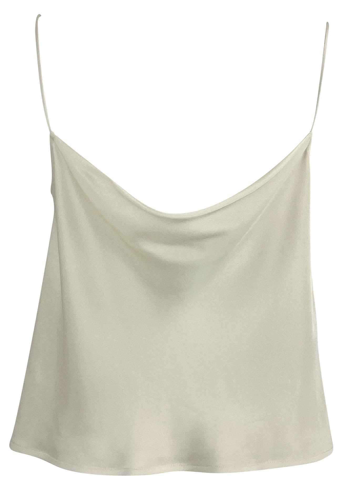 LAPOINTE Cowl Neck Cropped Tank in Cream - Discounts on LaPointe at UAL