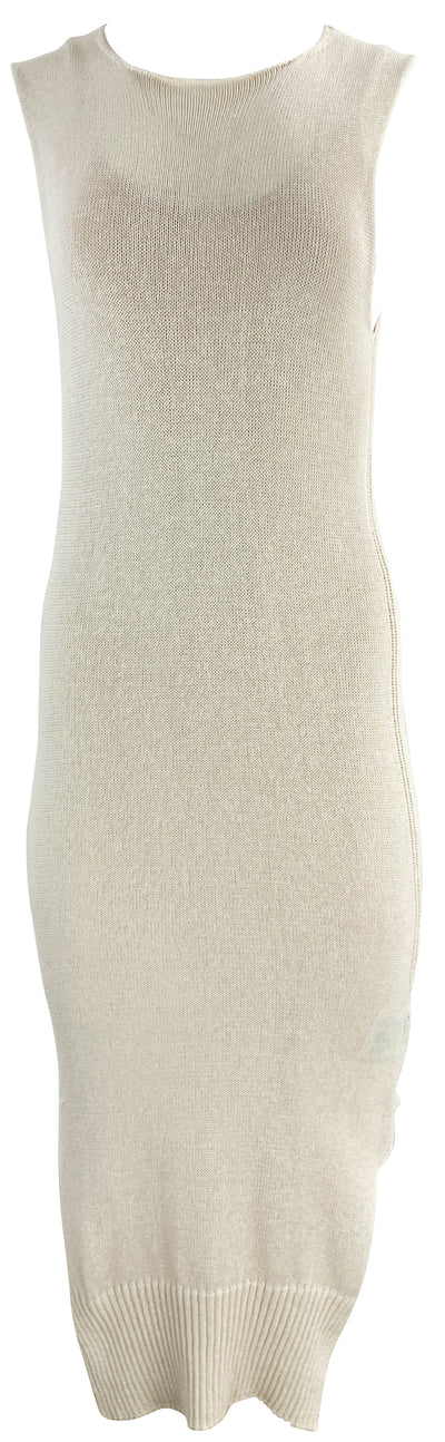 Jil Sander Knit Midi Dress in Cream - Discounts on Jil Sander at UAL
