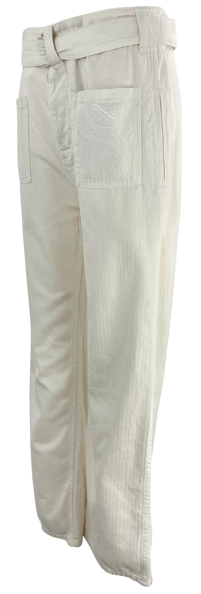 Etro Trousers in Cream - Discounts on Etro at UAL
