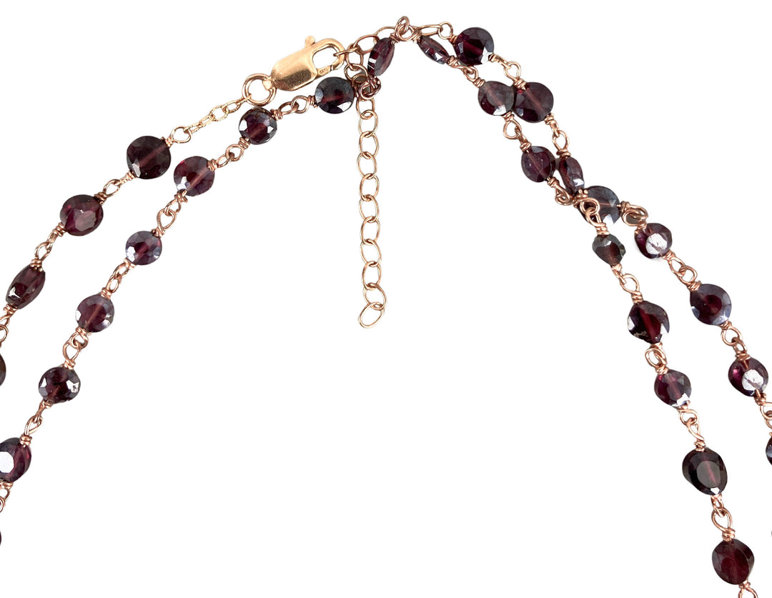 Ela Rae Diana Coin Necklace in Garnet - Discounts on Ela Rae at UAL
