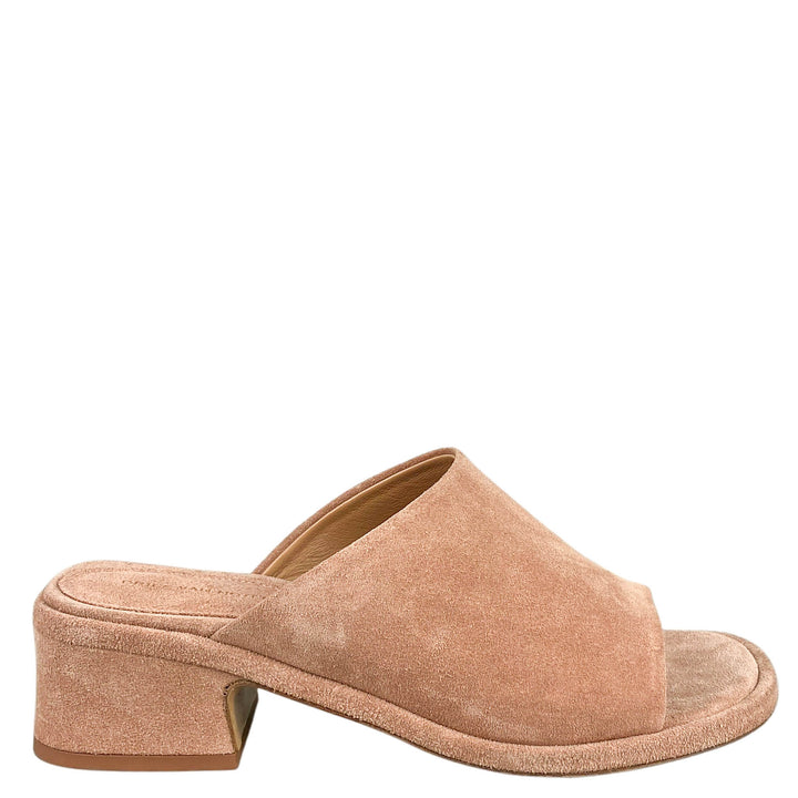 Dries Van Noten Suede Mules in Blush - Discounts on Dries Van Noten at UAL
