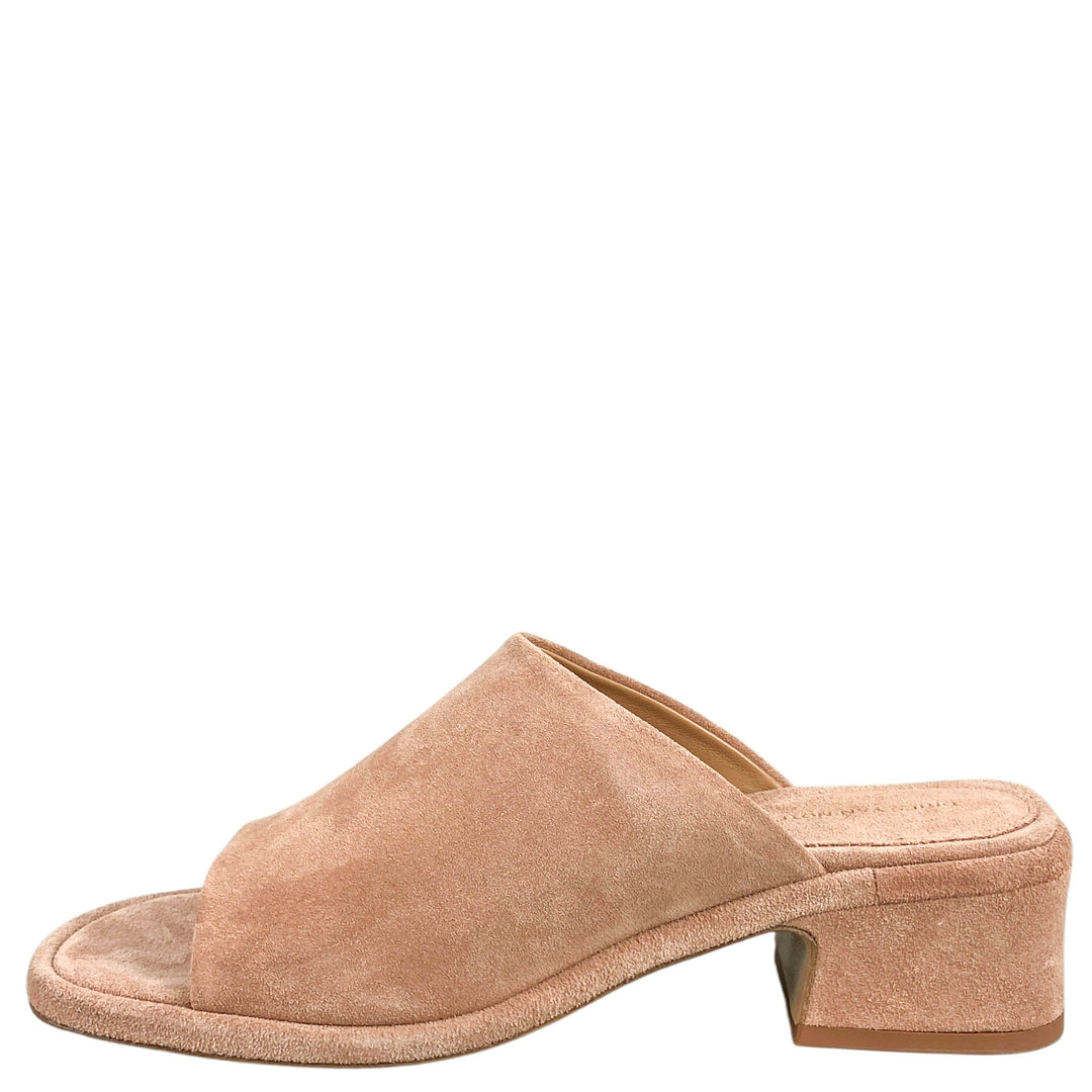 Dries Van Noten Suede Mules in Blush - Discounts on Dries Van Noten at UAL