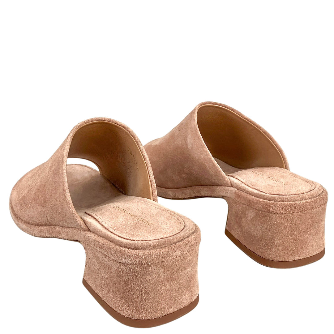 Dries Van Noten Suede Mules in Blush - Discounts on Dries Van Noten at UAL