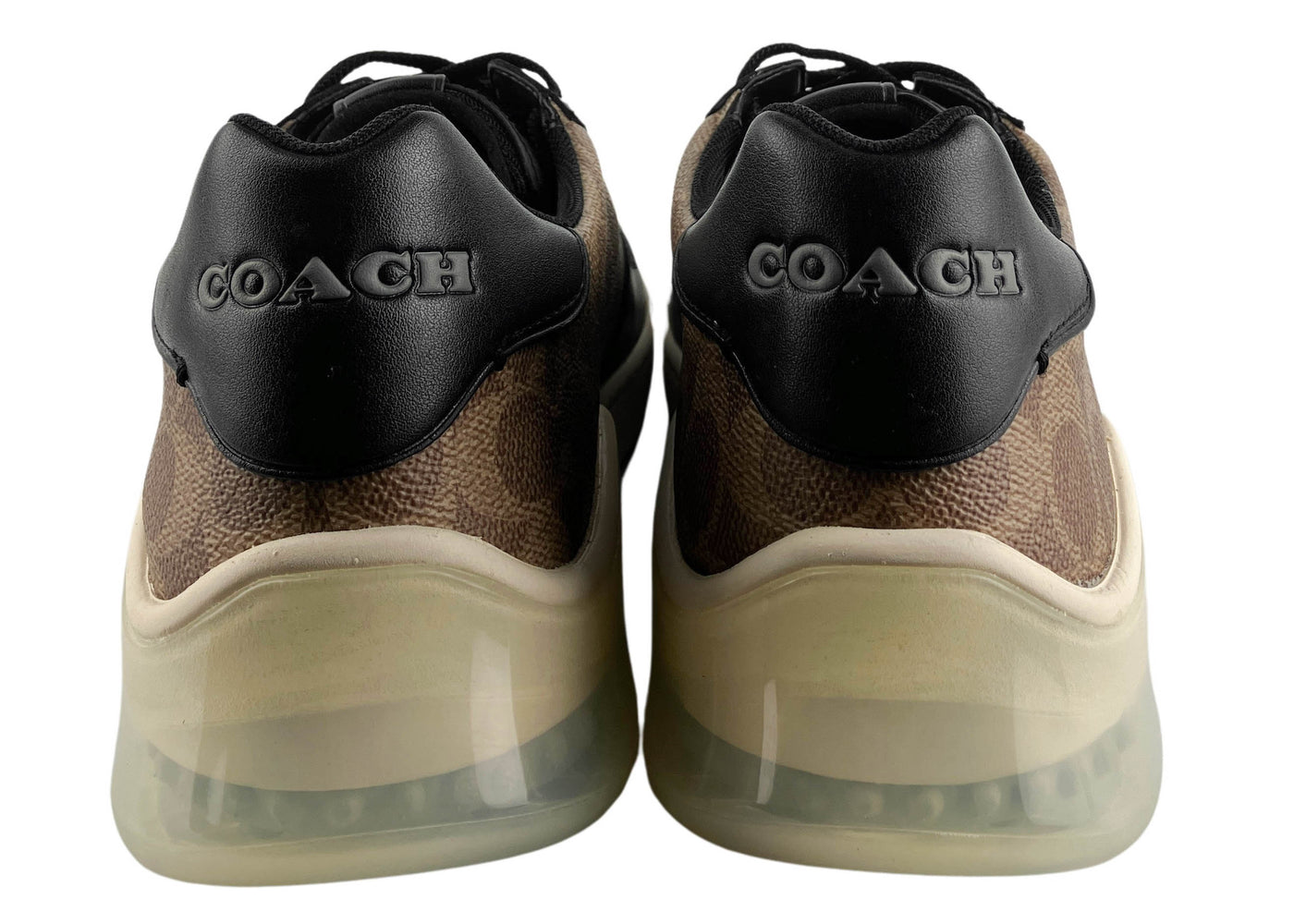 Coach City Sole Signature Court Sneakers in Tan and Black - Discounts on Coach at UAL