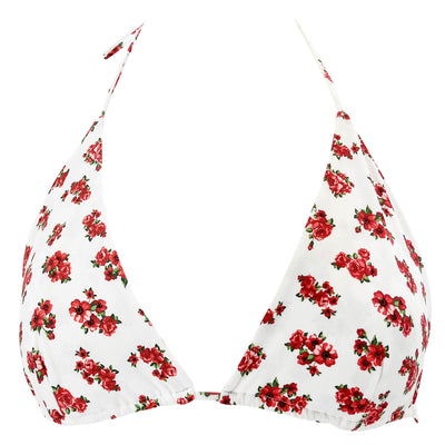 Magda Butrym Floral Print Bikini in White and Red - Discounts on Magda Butrym at UAL