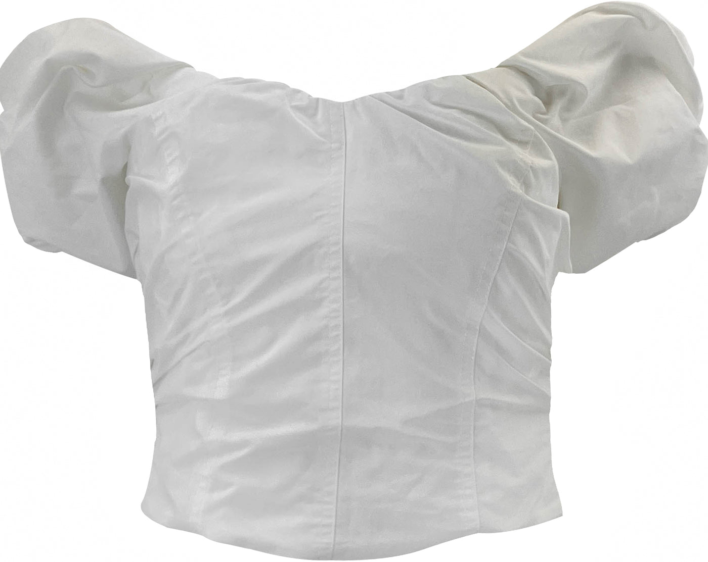 A.L.C. Nora Puff-Sleeve Bustier Top in White - Discounts on A.L.C. at UAL