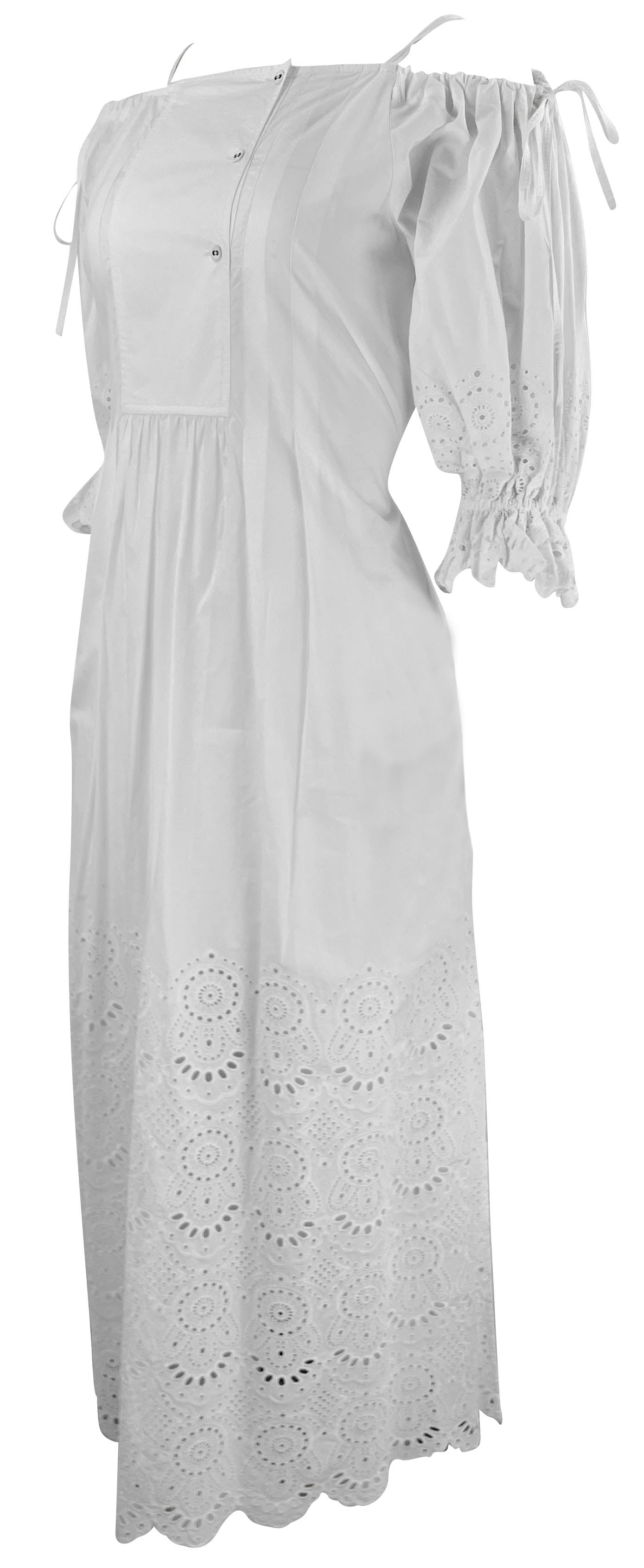 Ulla Johnson Narcisa Eyelet Dress in White - Discounts on Ulla Johnson at UAL