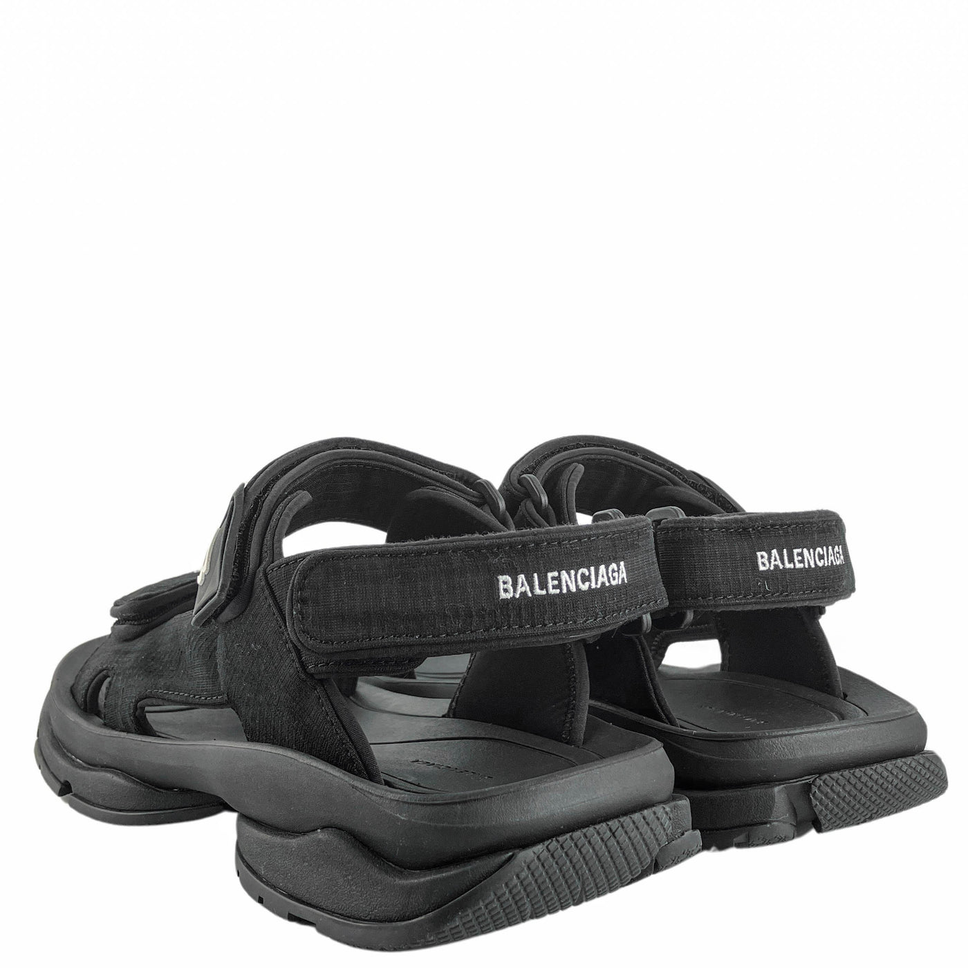 Balenciaga Tourist Sandal in Black - Discounts on Balenciaga at UAL