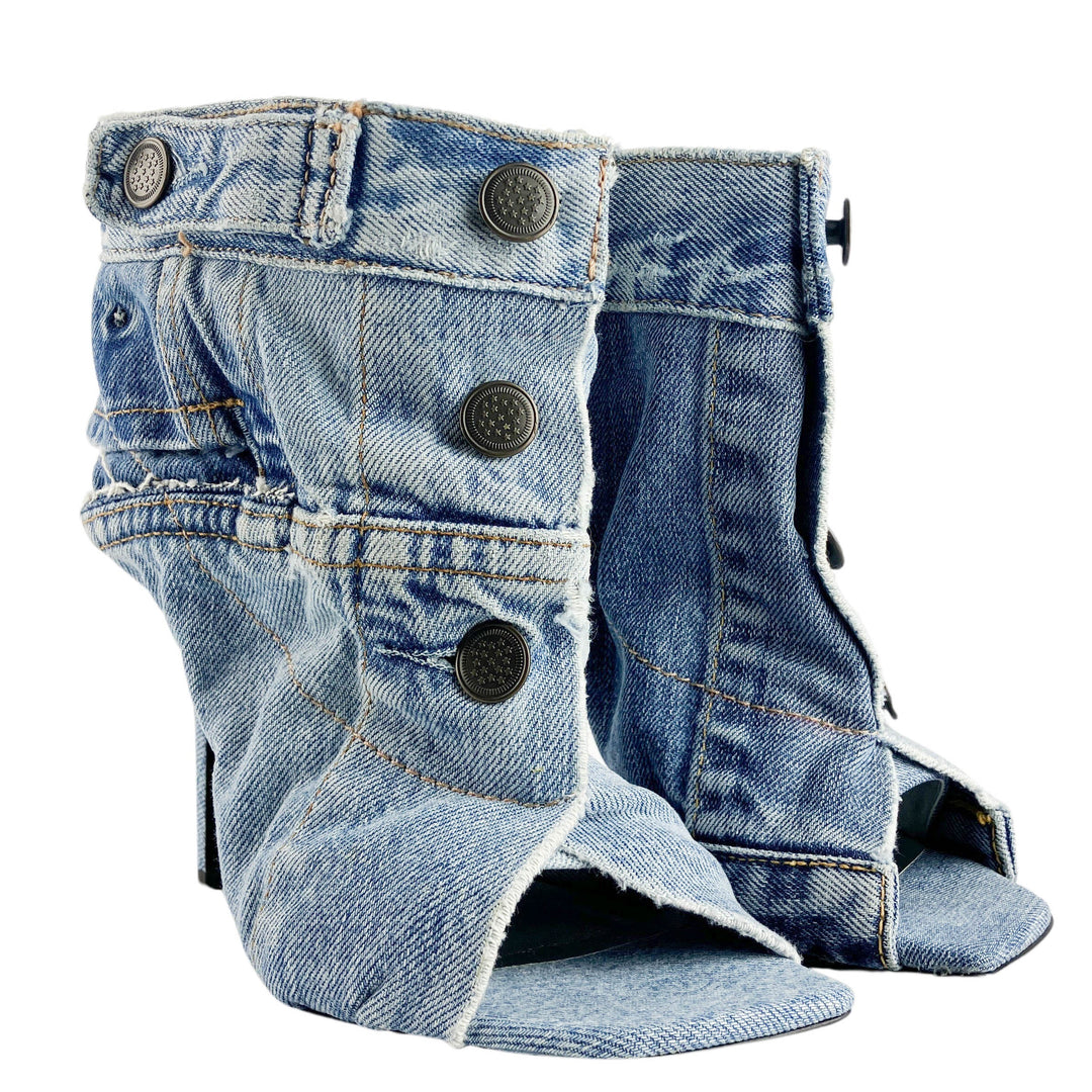 Bruno Frisoni Miami Spice Booties in Denim Blue - Discounts on Bruno Frisoni at UAL