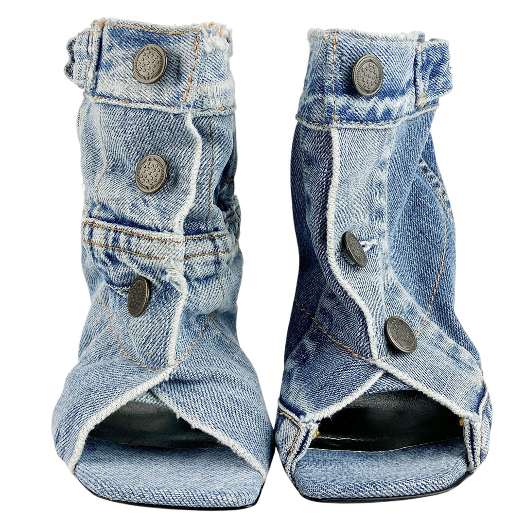 Bruno Frisoni Miami Spice Booties in Denim Blue - Discounts on Bruno Frisoni at UAL