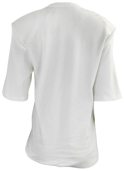 Off-White Shoulder Pad Tee in White - Discounts on Off-White at UAL