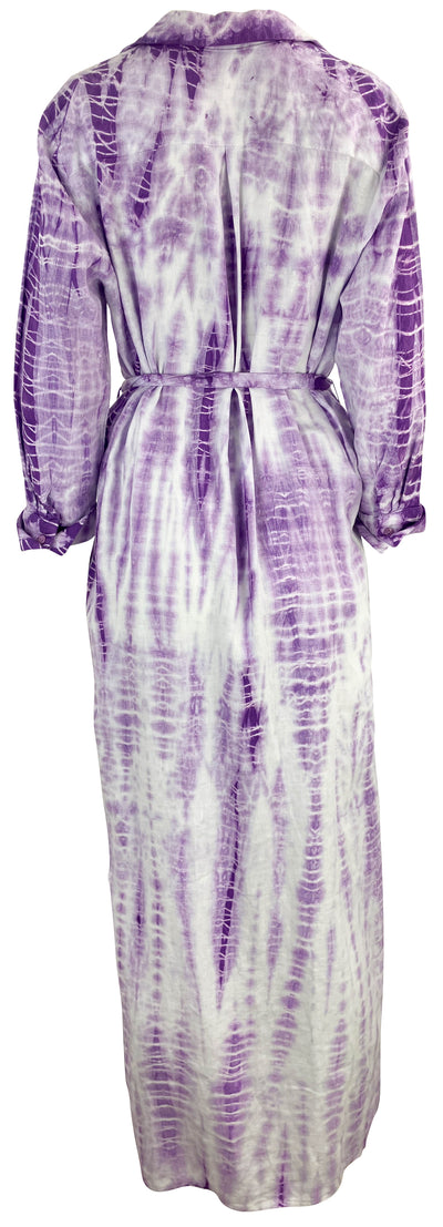 L'AGENCE Cameron Long Shirtdress in Orchid Bamboo - Discounts on L'AGENCE at UAL