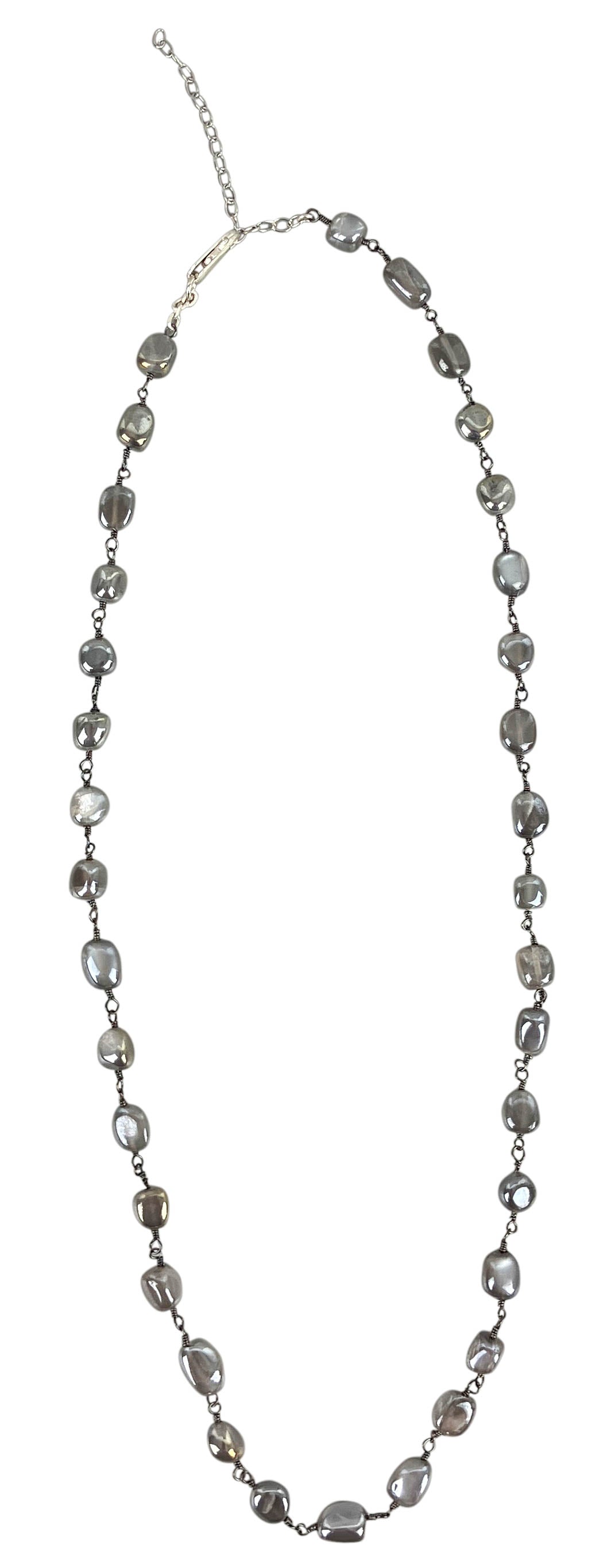 Ela Rae Diana Nugget Necklace in Grey Moonstone - Discounts on Ela Rae at UAL