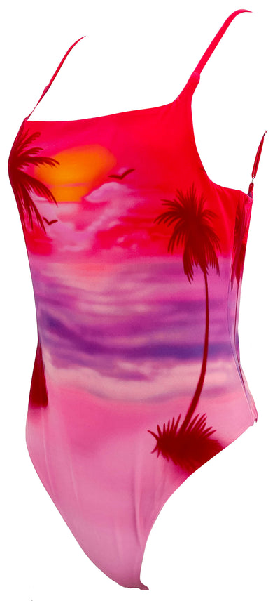 Brandon Maxwell Sunset Bodysuit in Sunset-Orange Pop/Pink Lemonade - Discounts on Brandon Maxwell at UAL