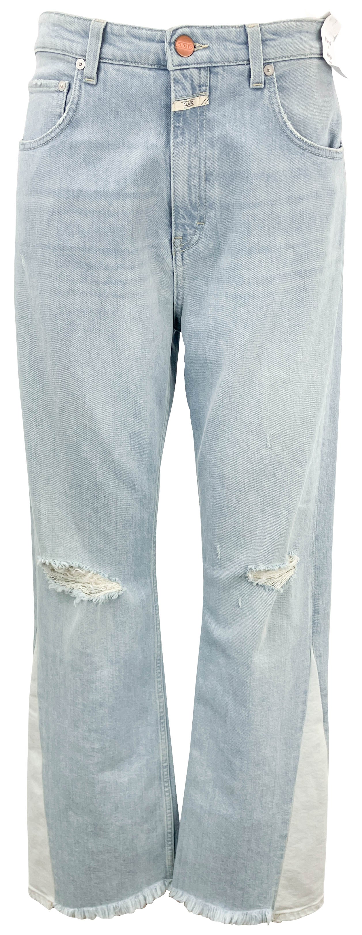 Closed High Rise Flared Leg Denim in Light Blue - Discounts on Closed at UAL