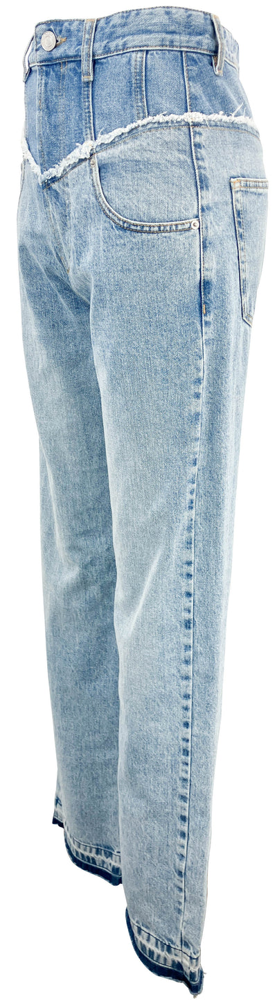Isabel Marant Noemie Denim Trousers in Blue - Discounts on Isabel Marant at UAL