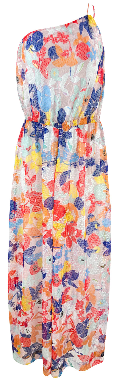 Missoni Floral Print One-Shoulder Jumpsuit in Multi - Discounts on Missoni at UAL