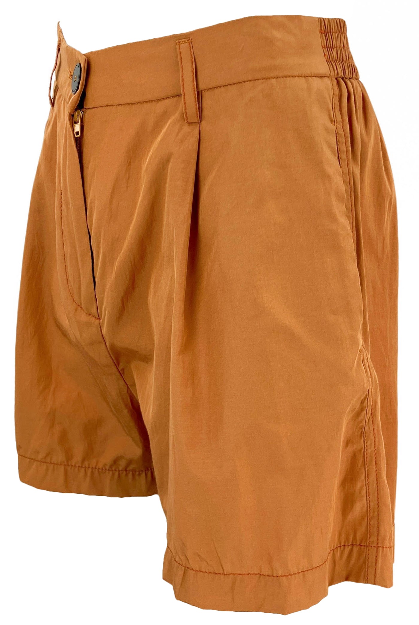 forte_forte High-Rise Shorts in Bronze - Discounts on Forte_Forte at UAL