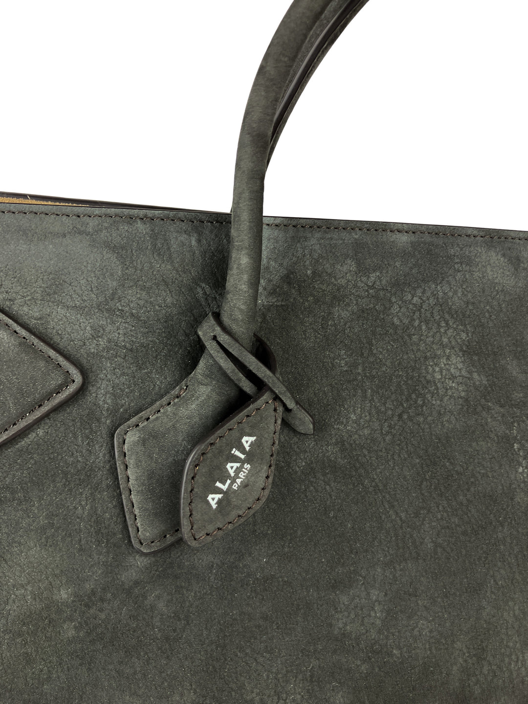 Alaïa Le Teckel Top Handle Bag in Grey - Discounts on Alaïa at UAL