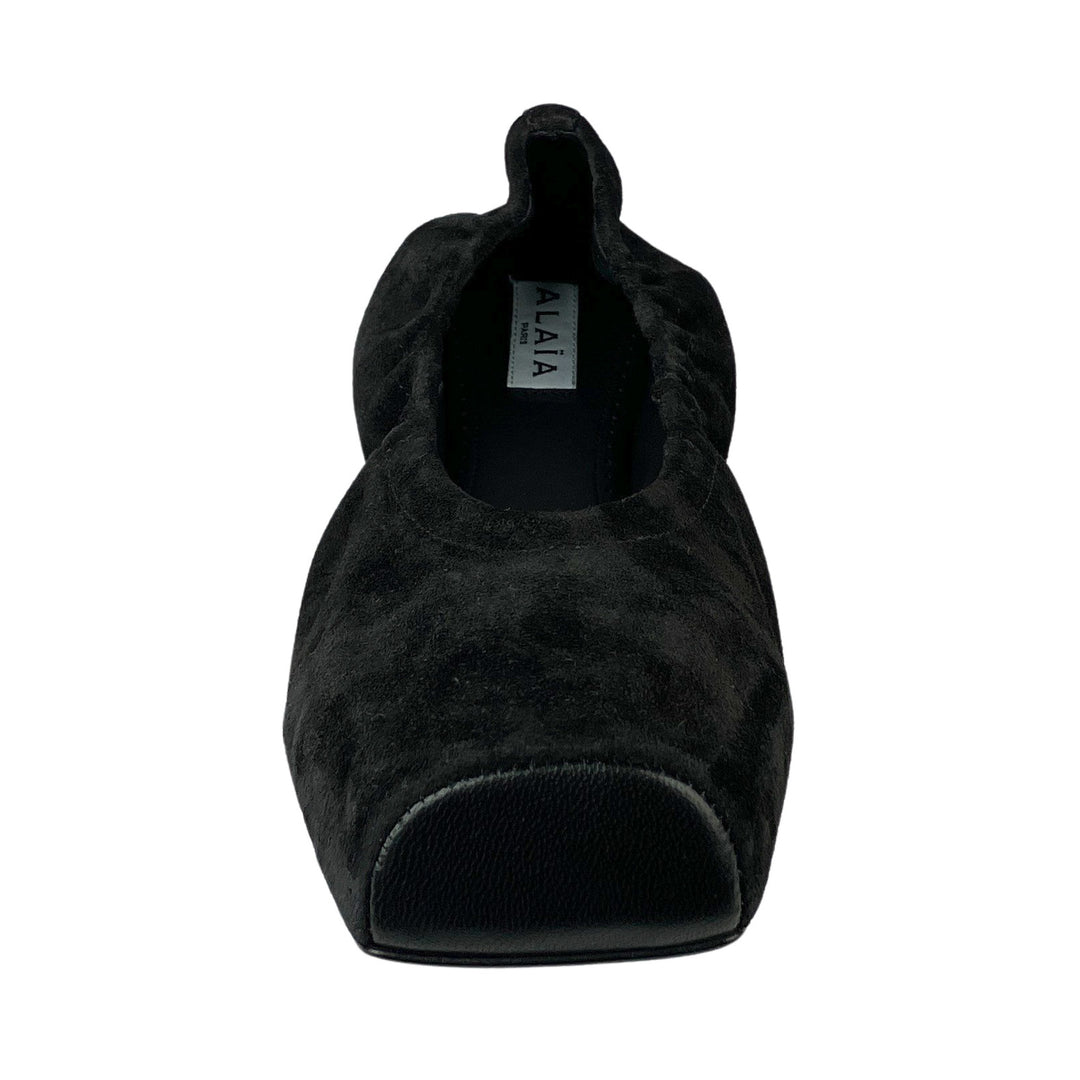 Alaïa Suede Ballet Flats in Black - Discounts on Alaïa at UAL