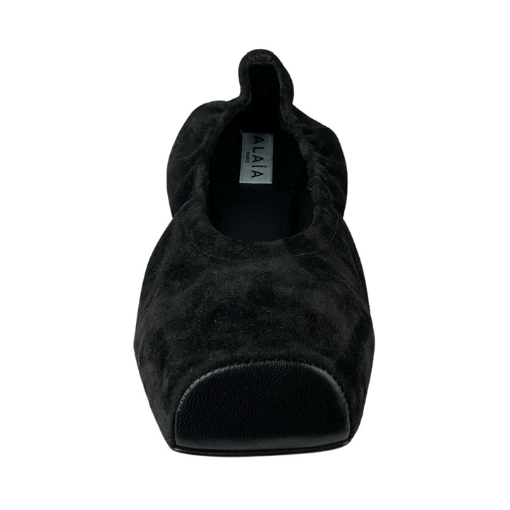 Alaïa Suede Ballet Flats in Black - Discounts on Alaïa at UAL