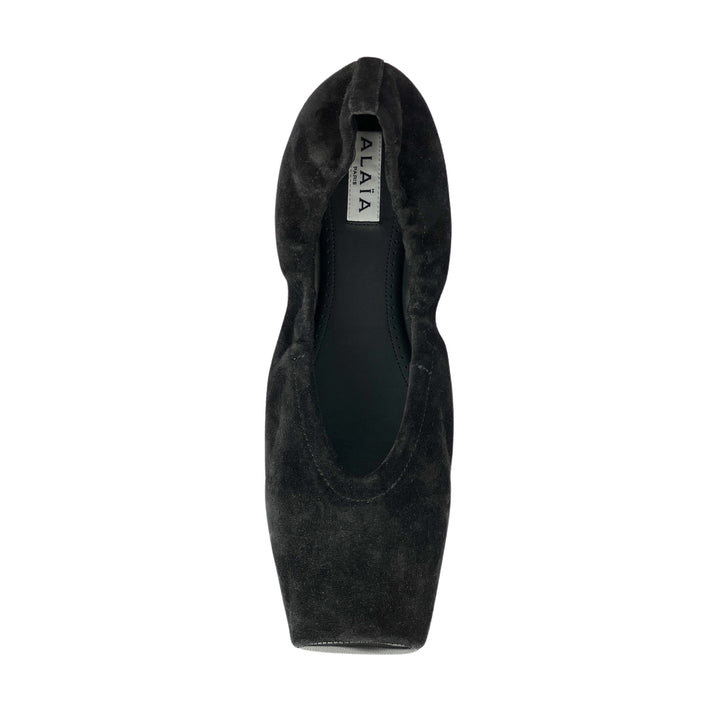 Alaïa Suede Ballet Flats in Black - Discounts on Alaïa at UAL