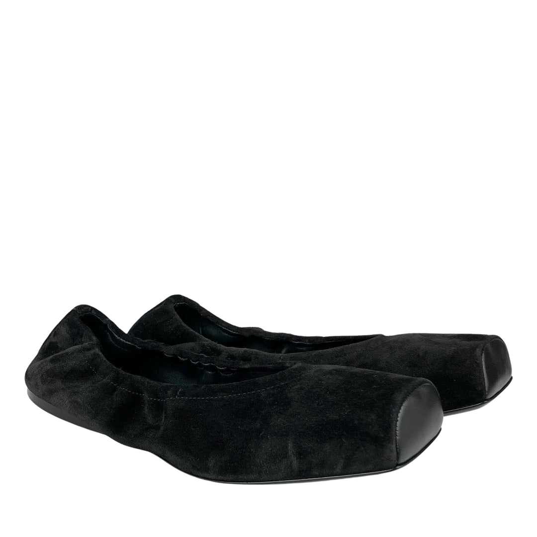 Alaïa Suede Ballet Flats in Black - Discounts on Alaïa at UAL