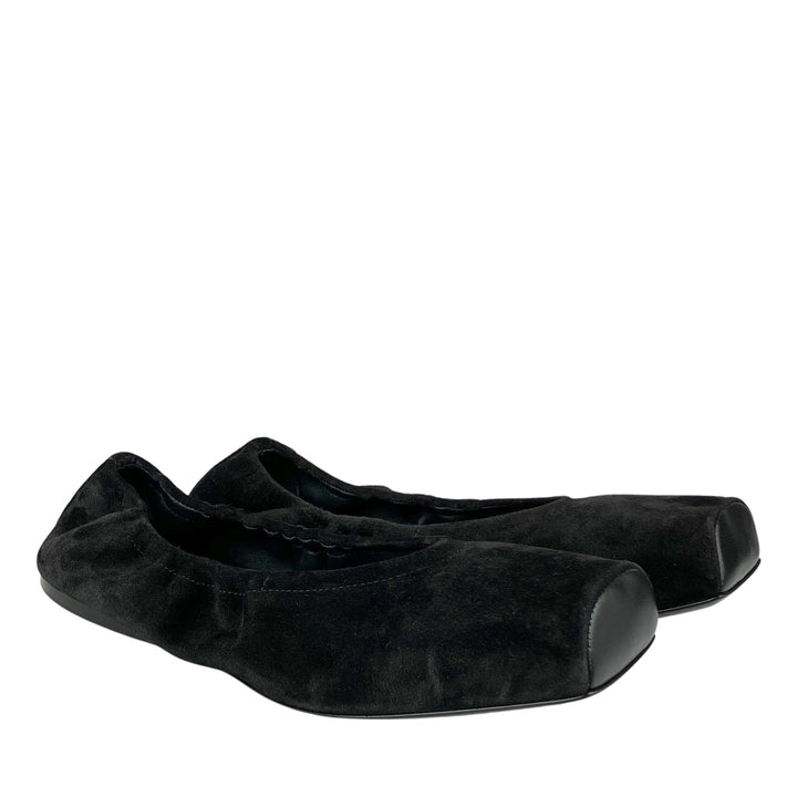 Alaïa Suede Ballet Flats in Black - Discounts on Alaïa at UAL