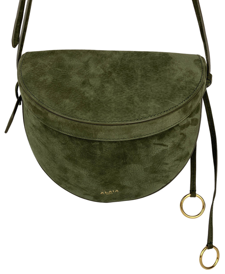 Alaïa Suede Hip Bag in Dark Khaki