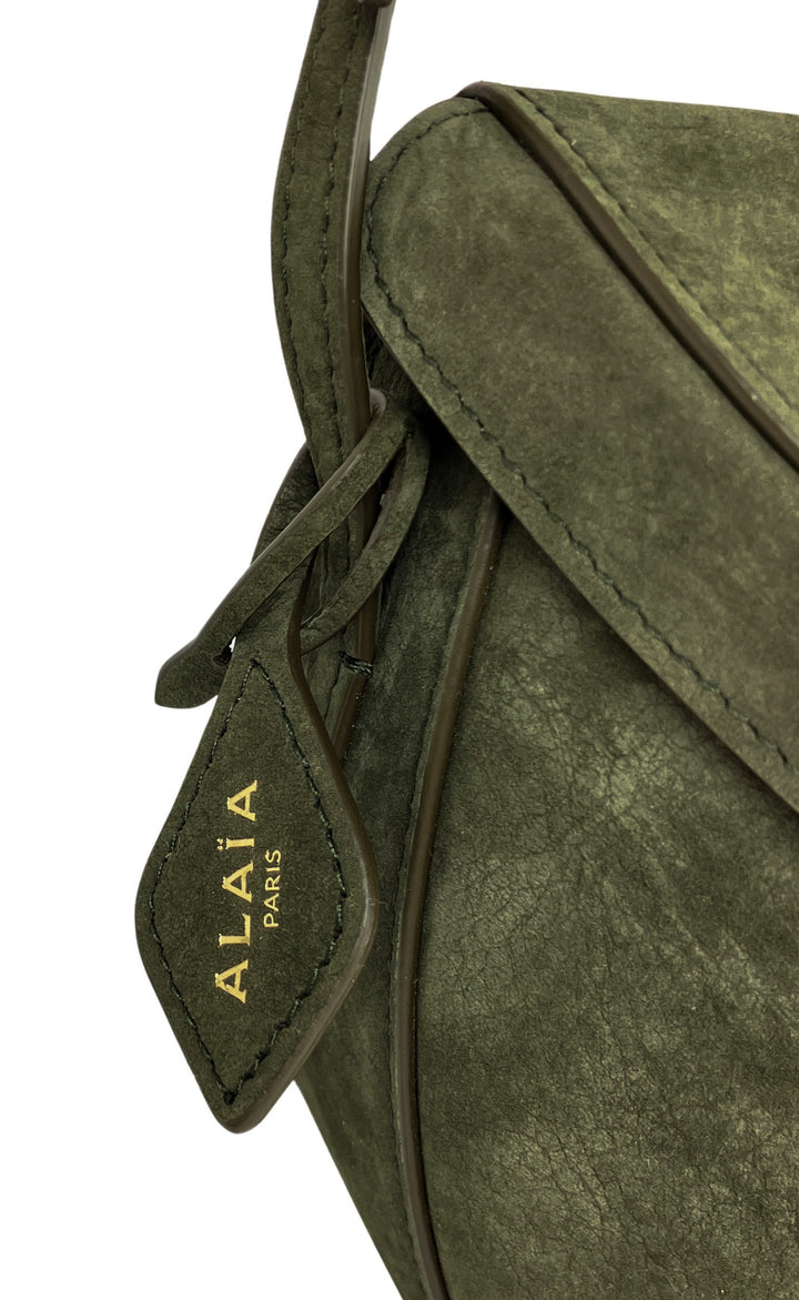 Alaïa Suede Hip Bag in Dark Khaki