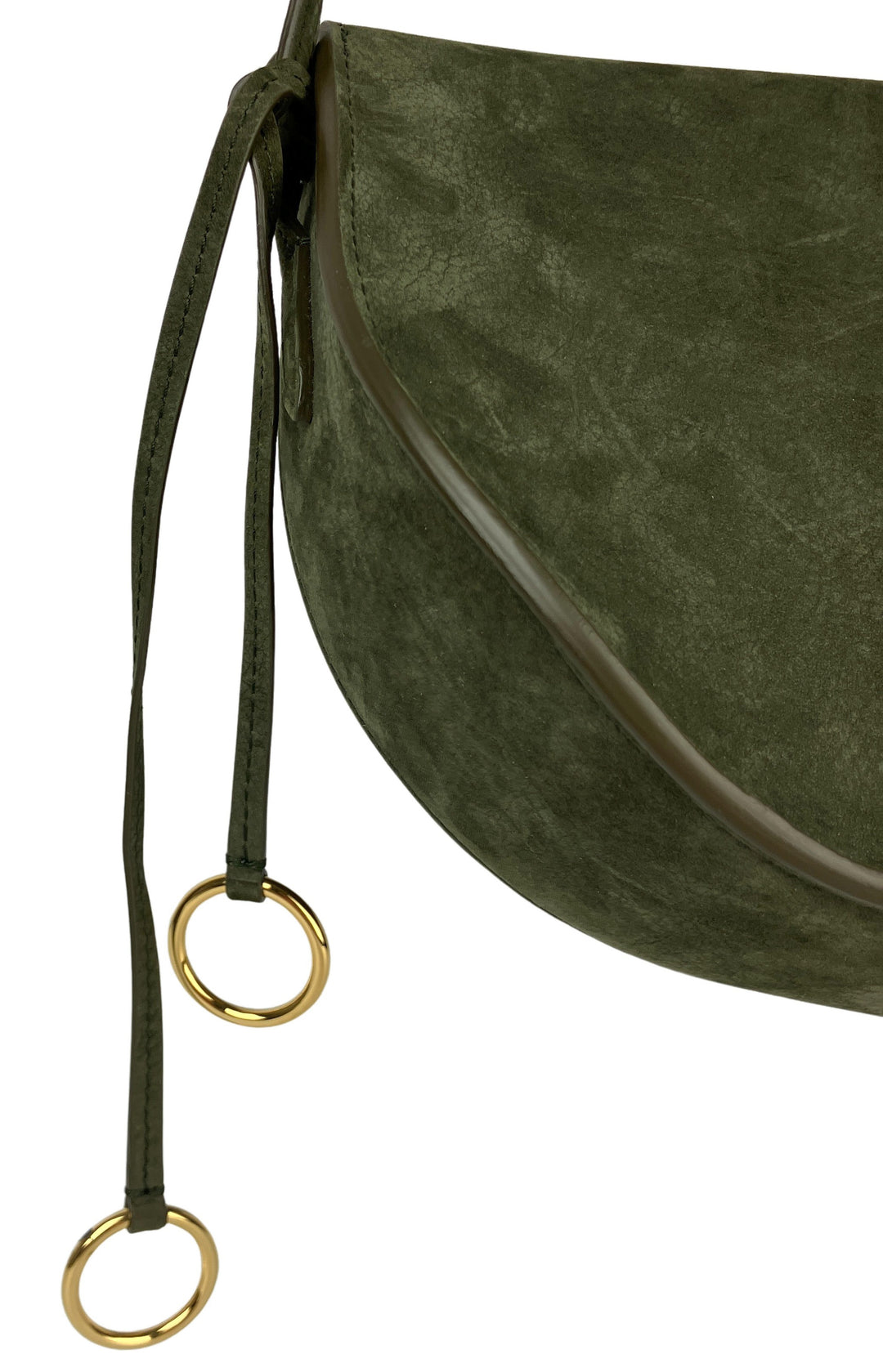 Alaïa Suede Hip Bag in Dark Khaki