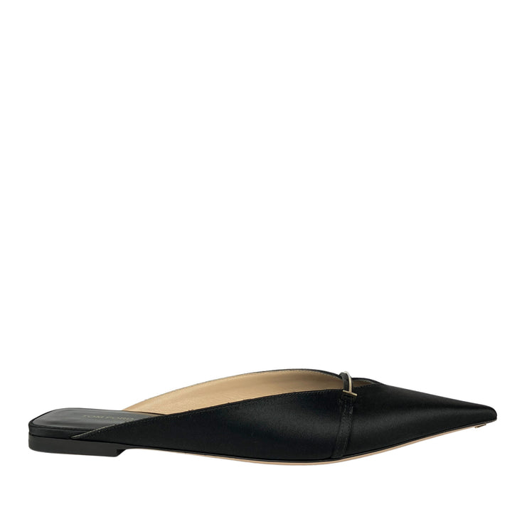 Tom Ford Satin Julianne Mules in Black