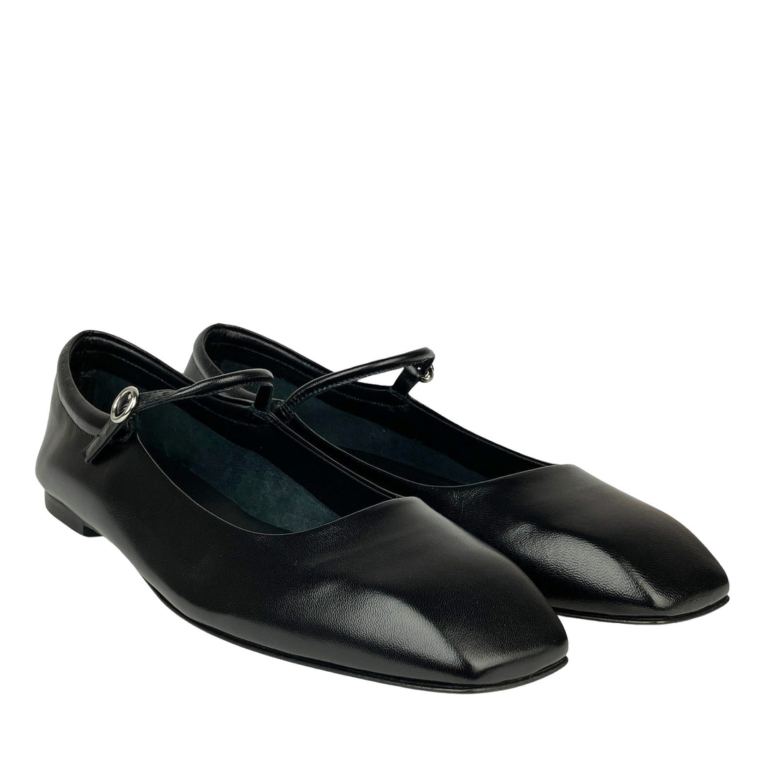 Aeyde Uma Mary Jane Flats in Black