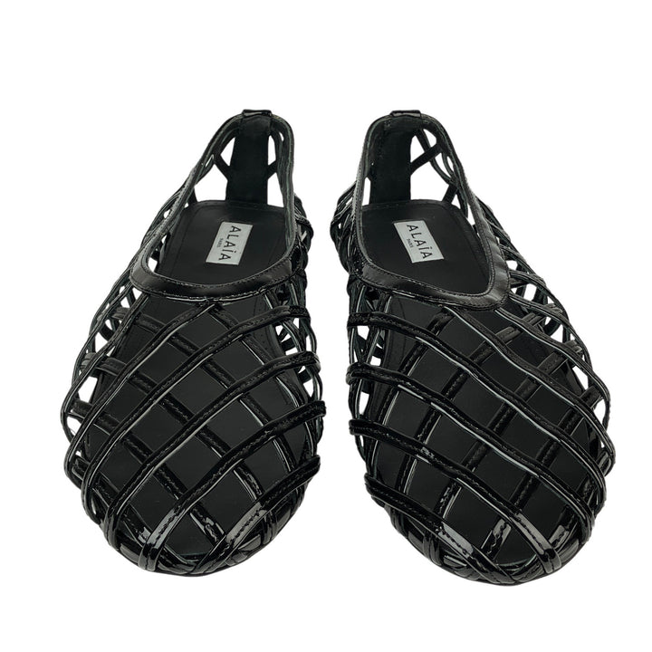 ALAÏA Flat Cage Ballet Flats in Black