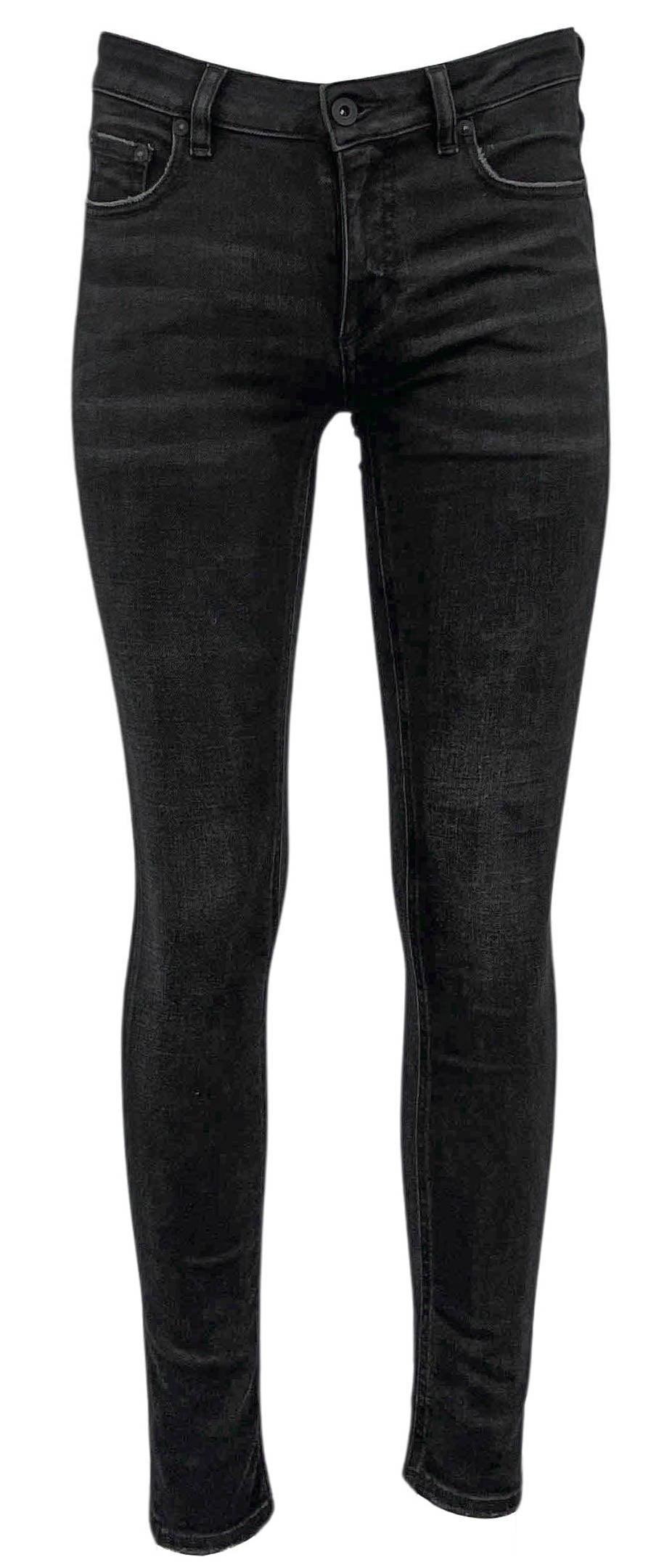 Off-White Diagonal Stripe Skinny Jean in Black - Discounts on Off White at UAL