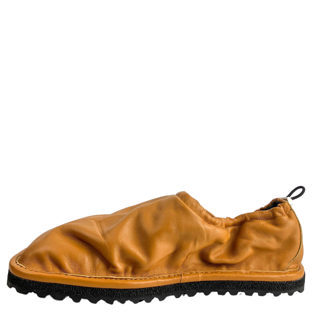 Dries Van Noten Leather Cinch Shoes in Mustard - Discounts on Dries Van Noten at UAL