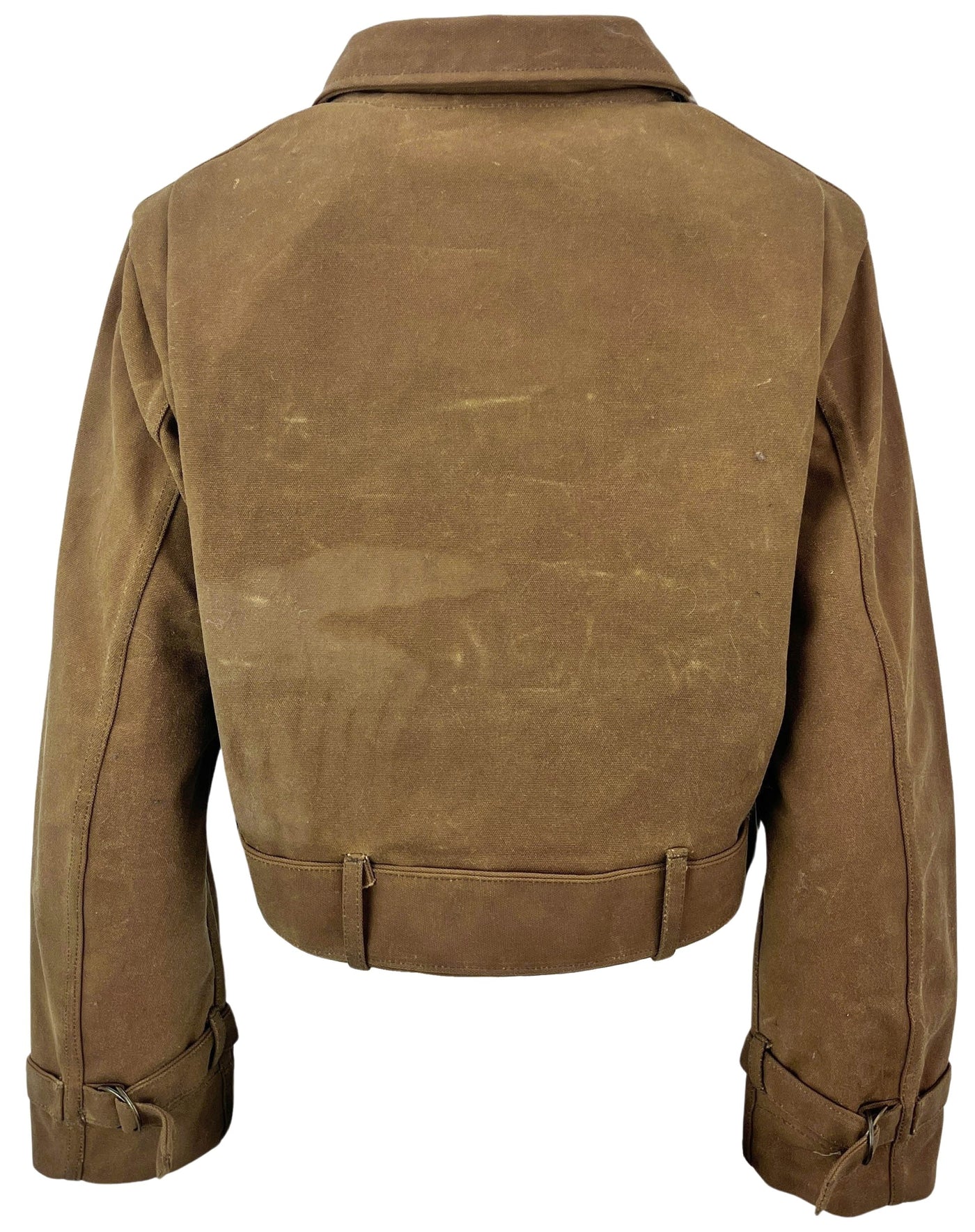 Alix of Bohemia Cropped Coated Canvas Jacket in Brown - Discounts on Alix of Bohemia at UAL