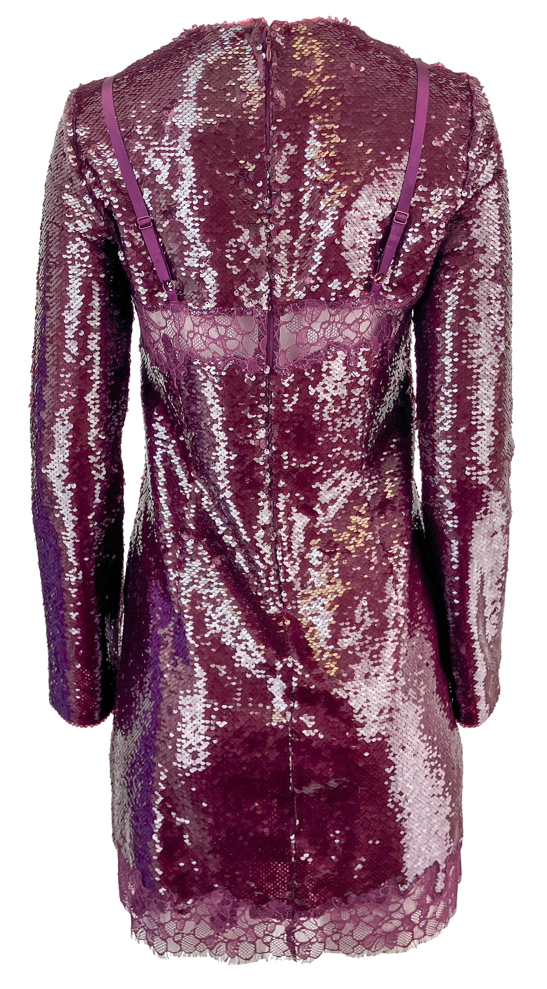 Jonathan Simkhai Mako Sequin Mini Dress in Mangosteen - Discounts on Jonathan Simkhai at UAL