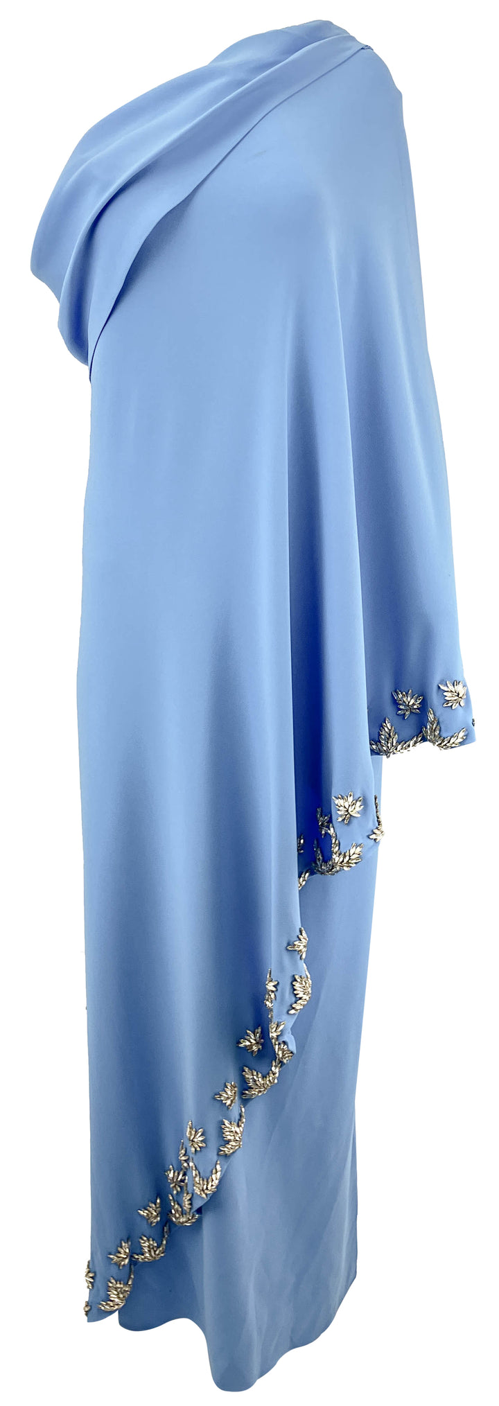 Oscar de la Renta One-Shoulder Drape-Design Gown in Blue - Discounts on Oscar de la Renta at UAL