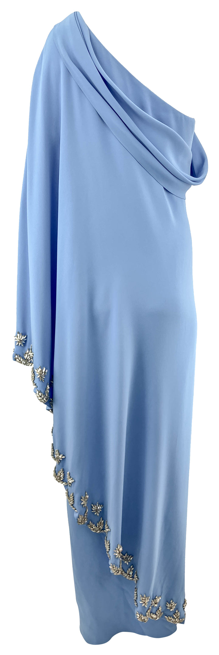 Oscar de la Renta One-Shoulder Drape-Design Gown in Blue - Discounts on Oscar de la Renta at UAL