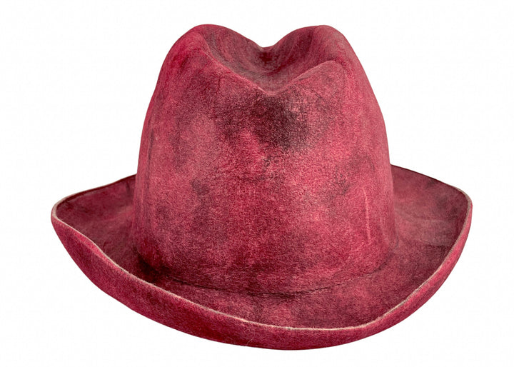 Reinhard Plank Textured Fedora Hat in Maroon Multi - Discounts on Reinhard Plank at UAL