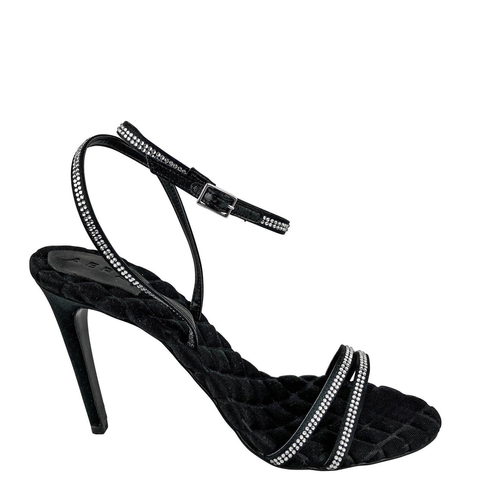 Aera Lucia Embellished Heels in Black/Silver - Discounts on Aera at UAL