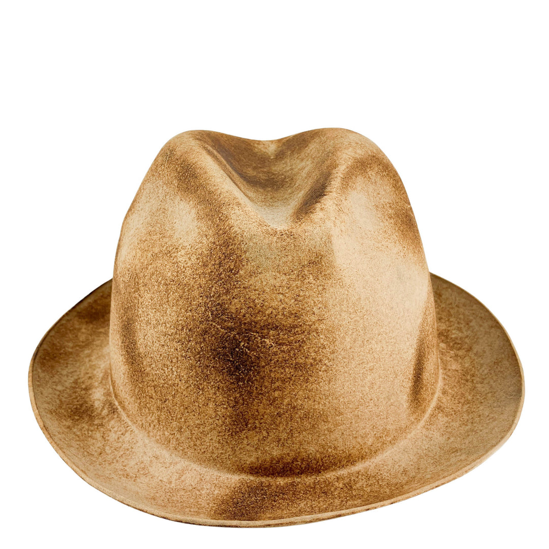 Reinhard Plank Coated Wool Fedora in Tan - Discounts on Reinhard Plank at UAL