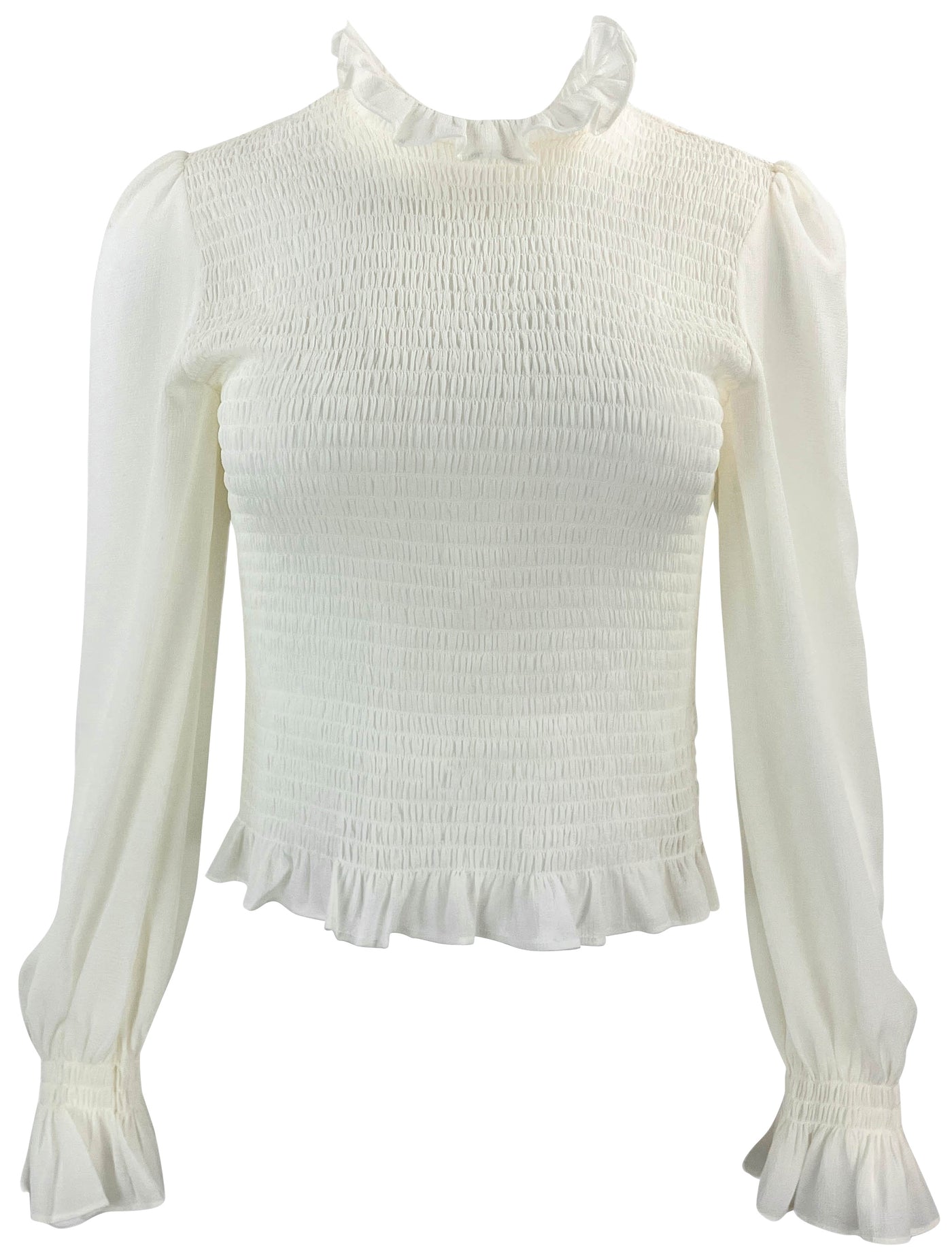 Chloé Victorian Blouse in Cloudy White - Discounts on Chloé at UAL