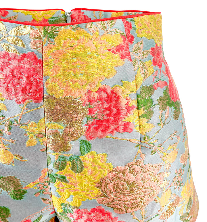 Markarian Brocade Shorts in Metallic Floral - Discounts on Markarian at UAL