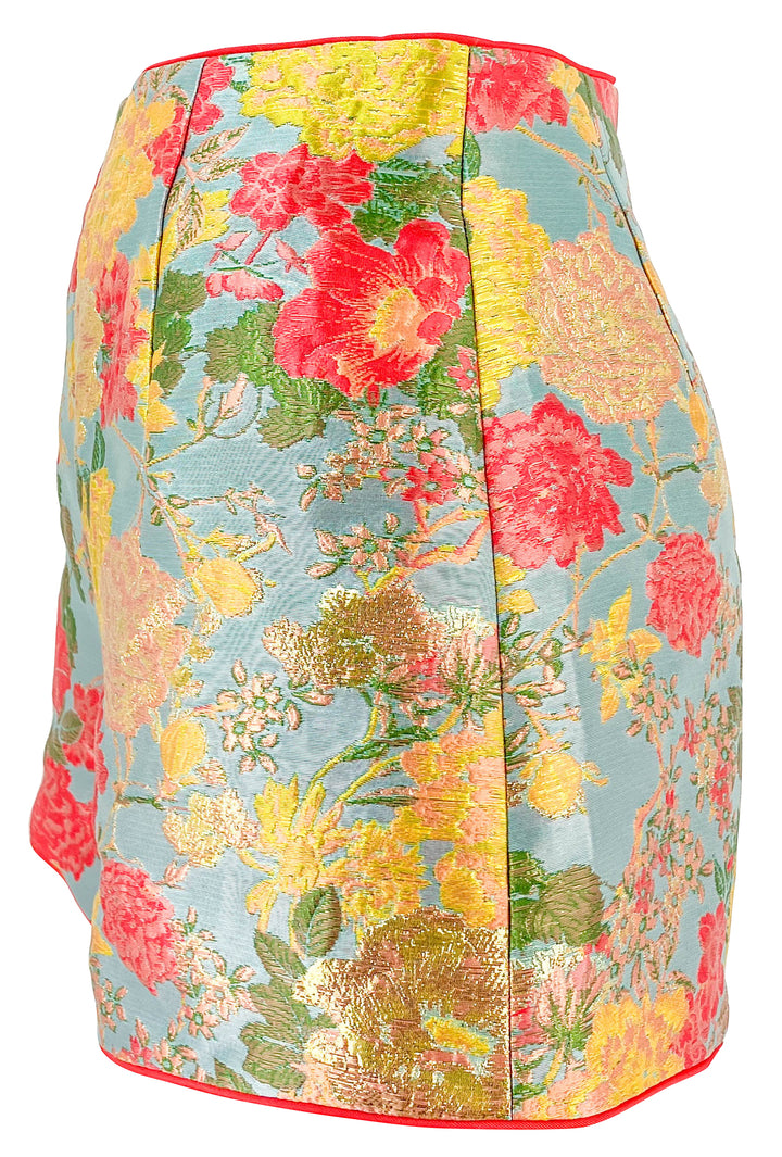 Markarian Brocade Shorts in Metallic Floral - Discounts on Markarian at UAL